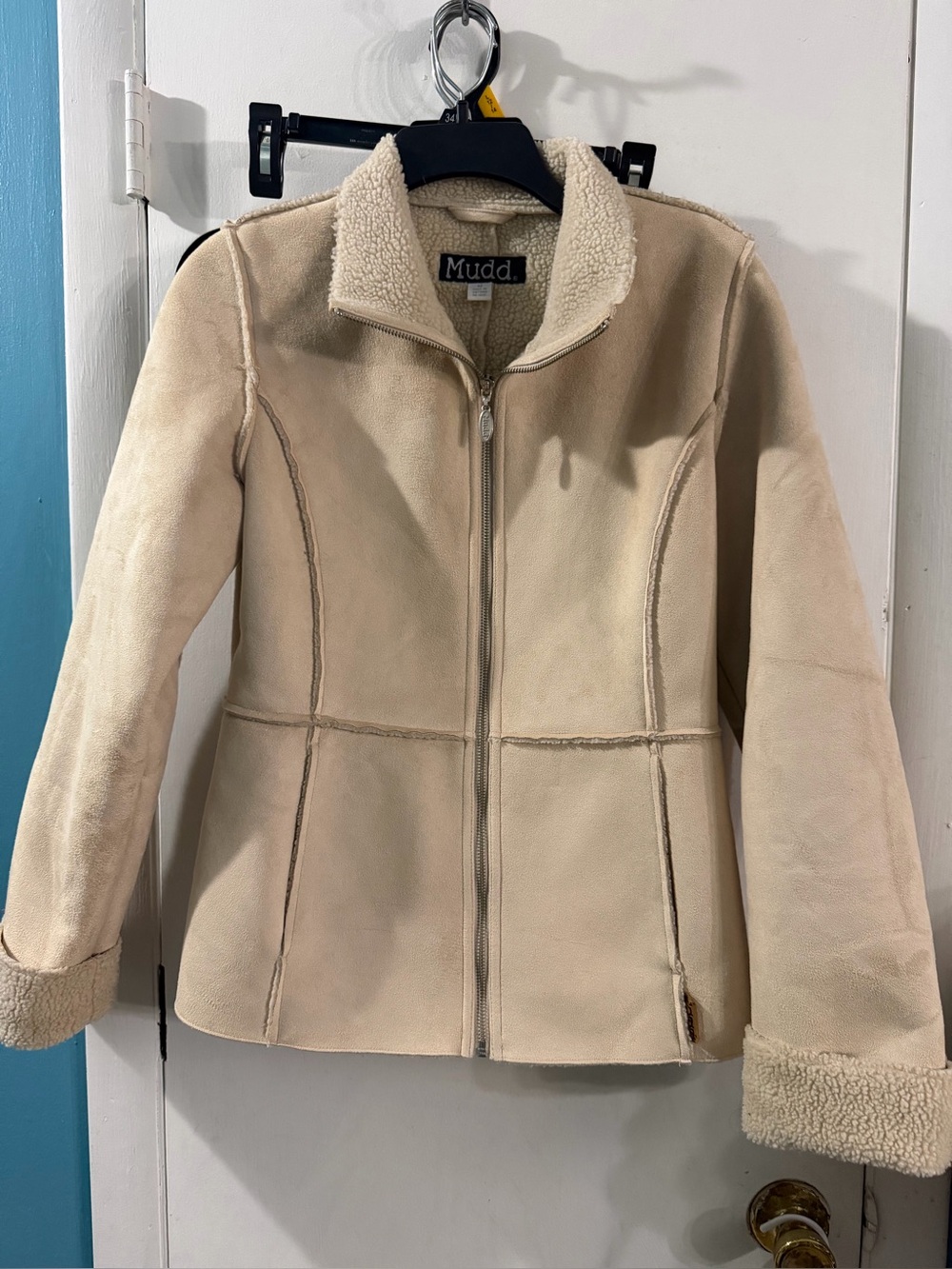 Y2K Mudd Sherpa Lined Faux Suede Jacket Size Medium